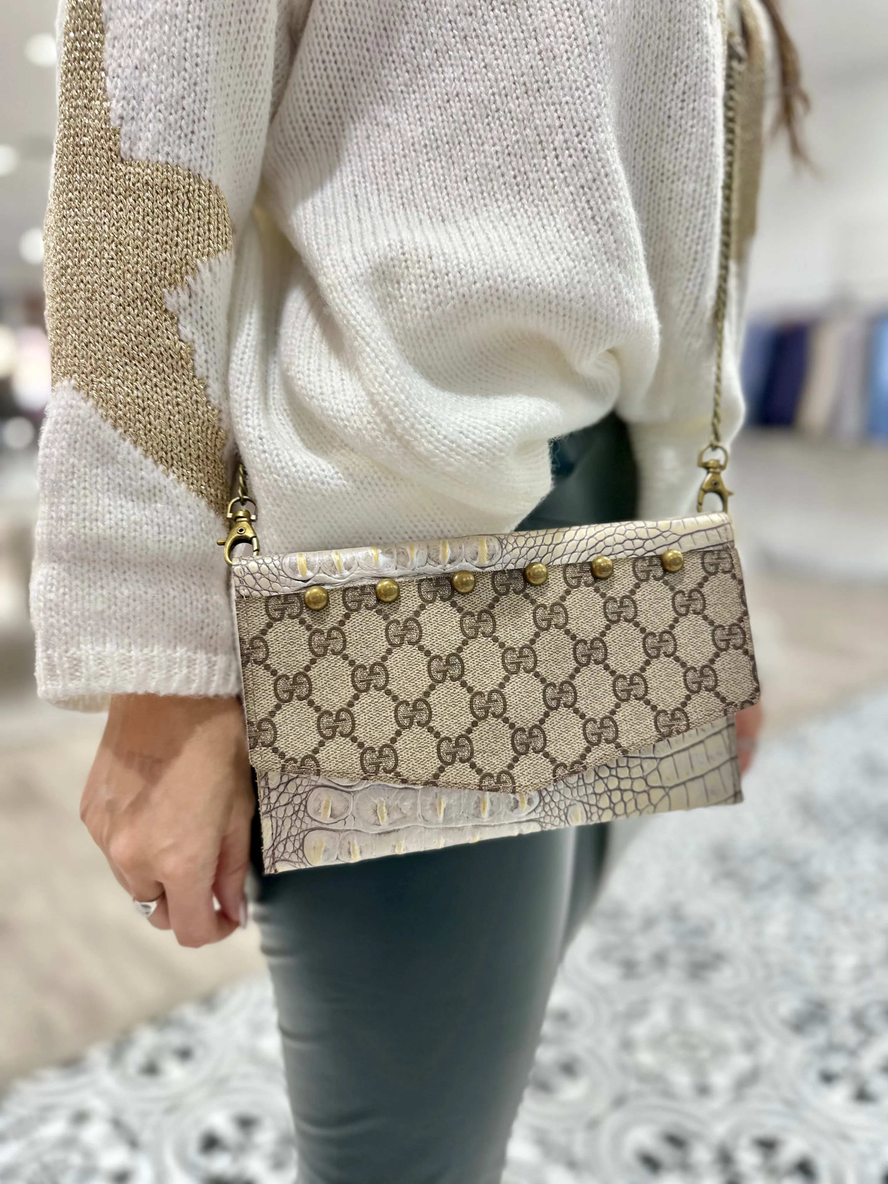 Luciana Croc Upcycled Bag