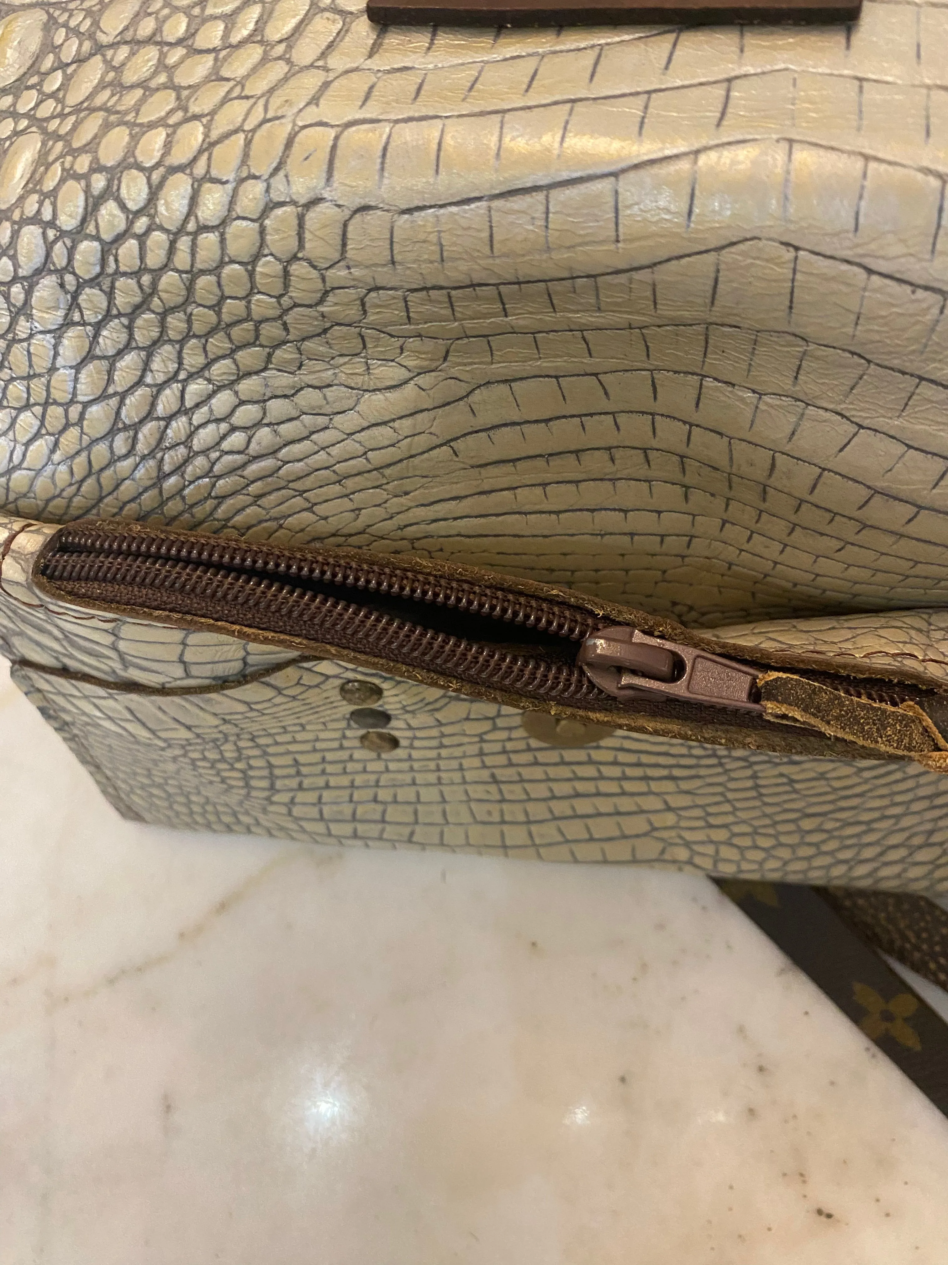Luciana Croc Upcycled Bag