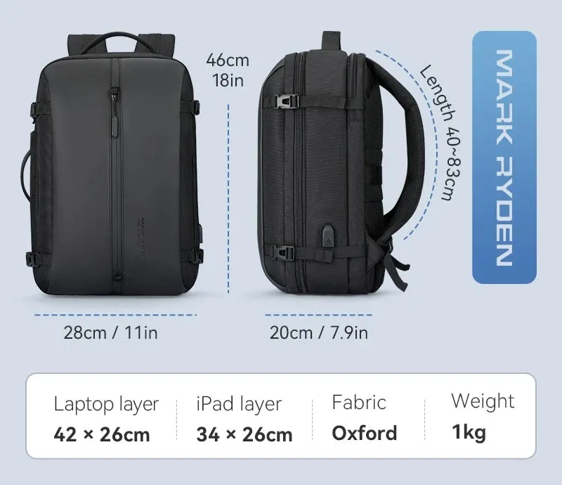 Mark Ryden MR-1930 15.6-inch Laptop Computer Expandable Backpack USB Charging