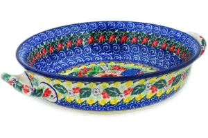 Medium Round Baker with Handles - Splendid Meadow