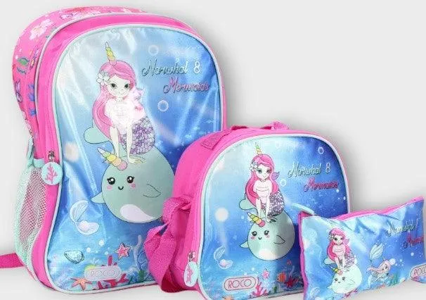 Mermaid 16 Inches School Set