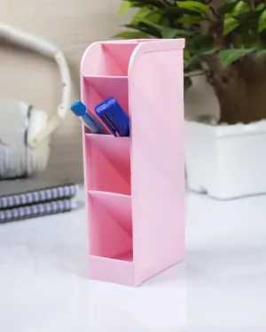 Modish Pen Pot, Pen Holder, Pink, Plastic