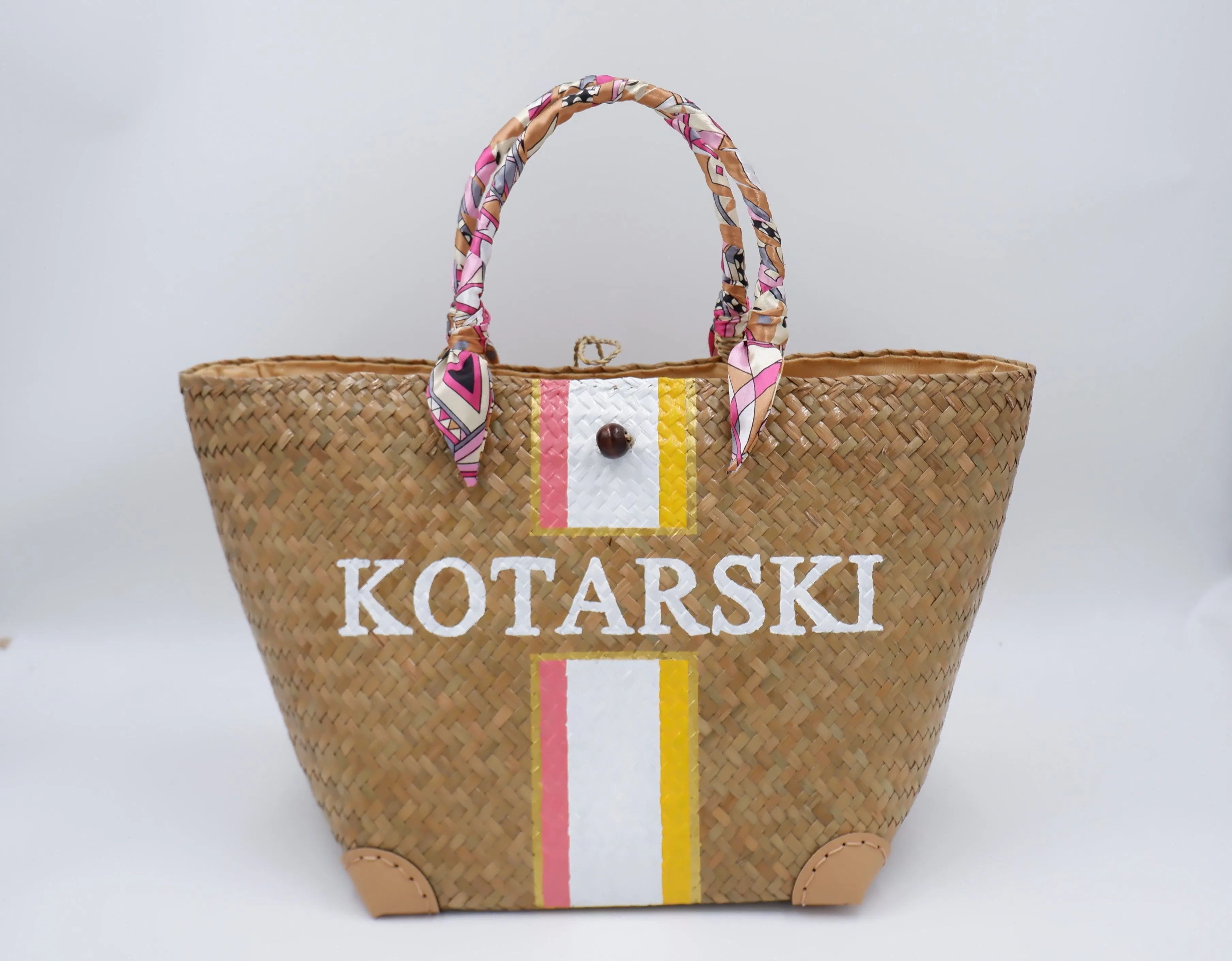 Monogram beach bag Bridal party gifts