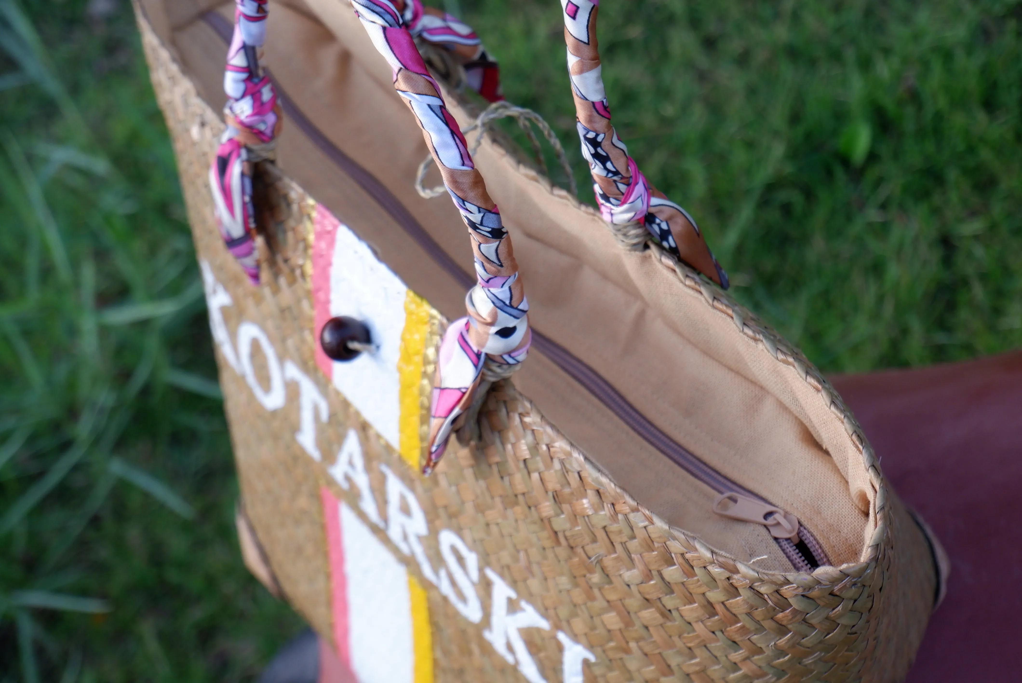 Monogram beach bag Bridal party gifts