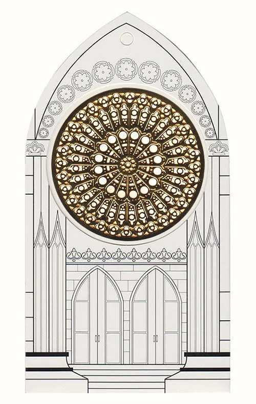 NOTRE DAME CATHEDRAL ROSE WINDOW ORNAMENT, C/100