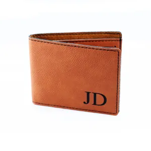 Personalized Leather Wallet Mens Bifold Gift for Him Father Day Gift Custom Monogram Leather Wallet Birthday Anniversary Groomsmen Gift