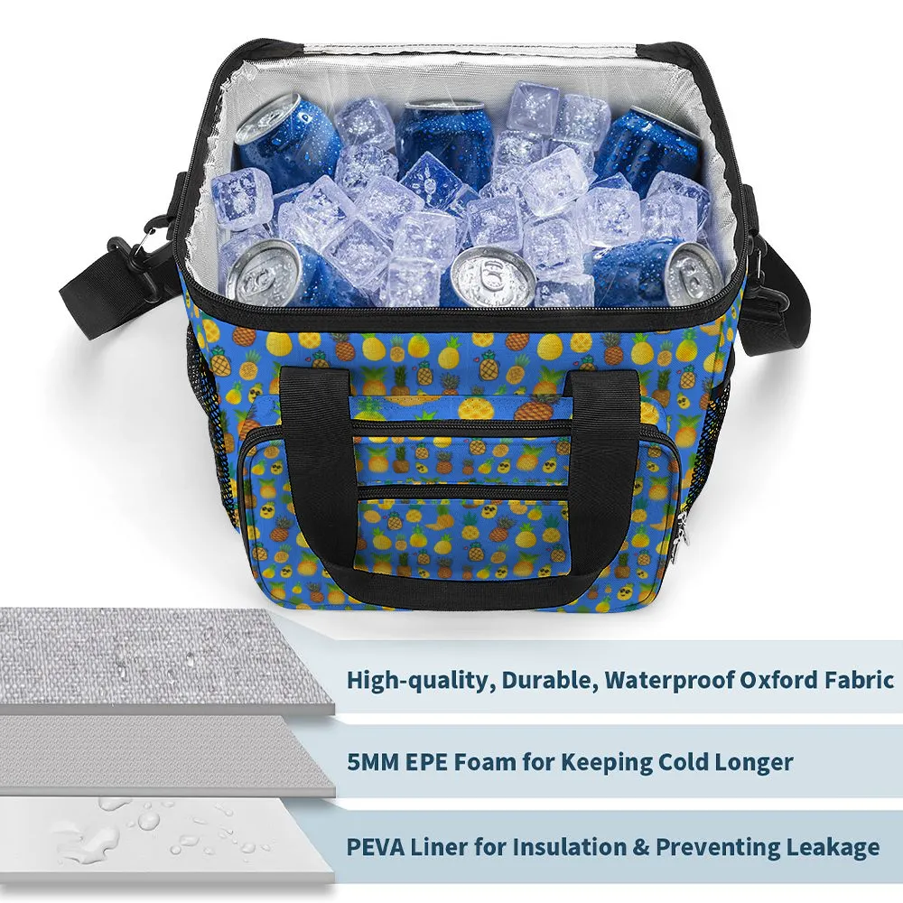 Pineapples Blue Multi Function Large Waterproof Bag