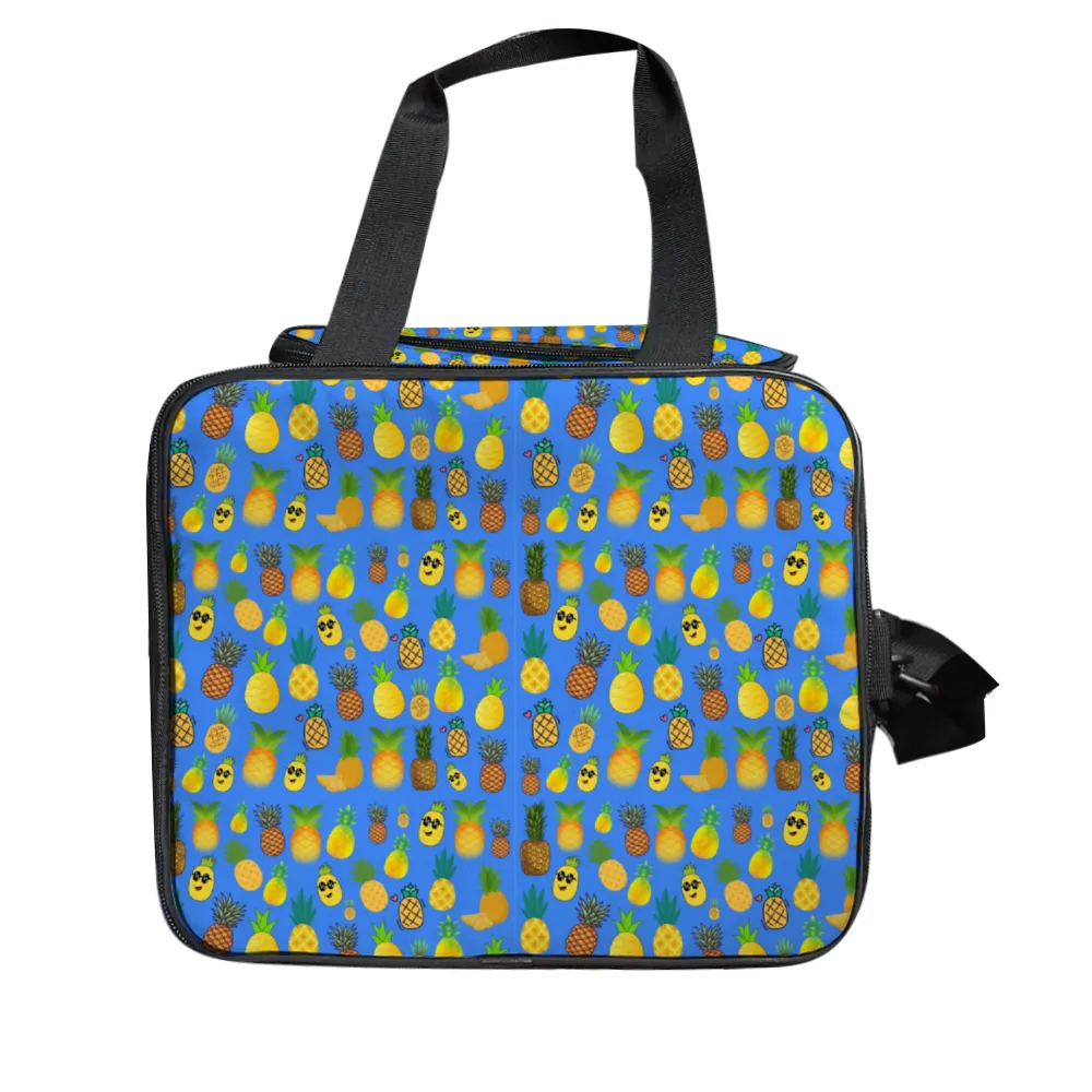 Pineapples Blue Multi Function Large Waterproof Bag