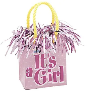 Pink Its a Girl Gift Bag Balloon Weight