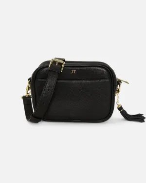 Pippa Crossover Bag with Interchangeable Strap - Jet Black