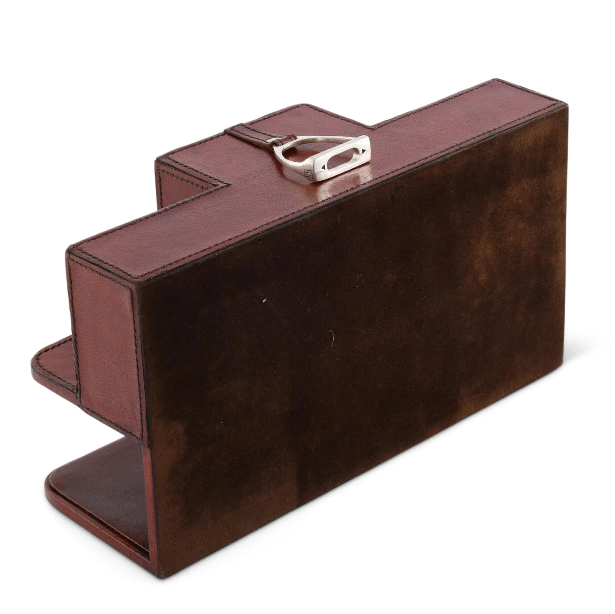 Premium Leather Stirrup Desk Organizer