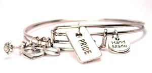 Pride Tab Expandable Bangle Bracelet Set