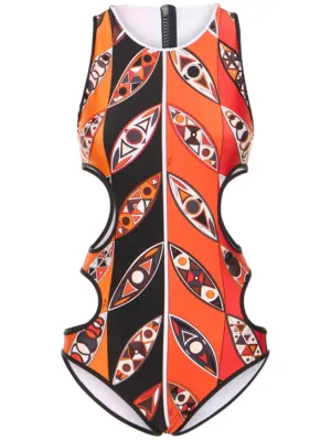 Pucci   Girandole cutout Lycra onepiece swimsuit 