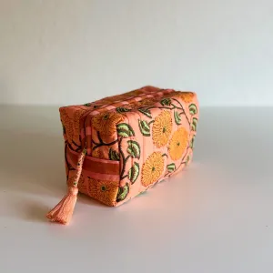 Quilted Toiletry Bag | Dahlia Peach