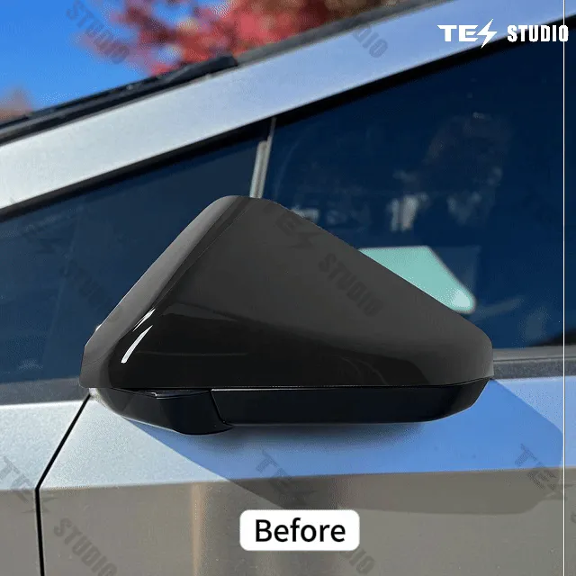 Real Carbon Fiber Side View Mirror Caps for Tesla Cybertruck Exterior Accessories 2PCS | Tesstudio