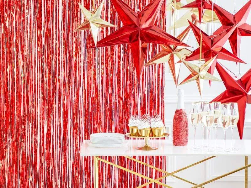 Red Hanging Star Decoration - 70cm