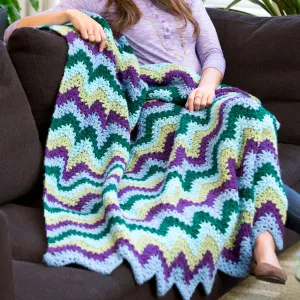 Red Heart Crochet Splendid Ripple Throw