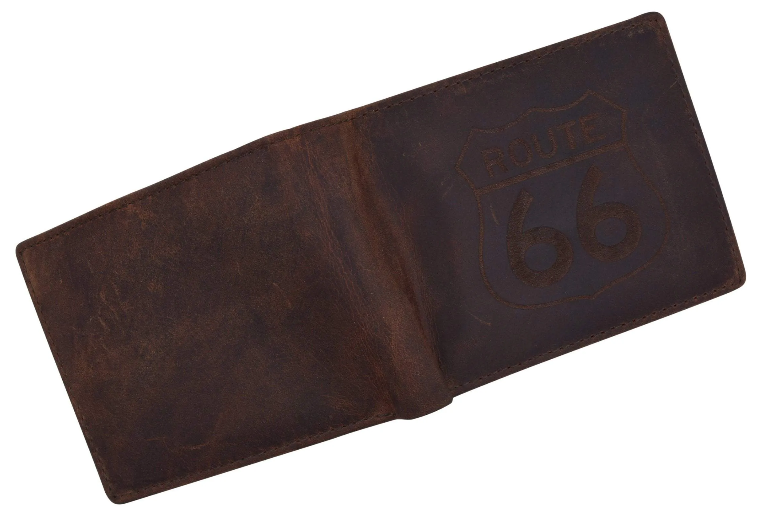 Route 66 Mens RFID Bifold Credit Card ID Genuine Leather Wallet