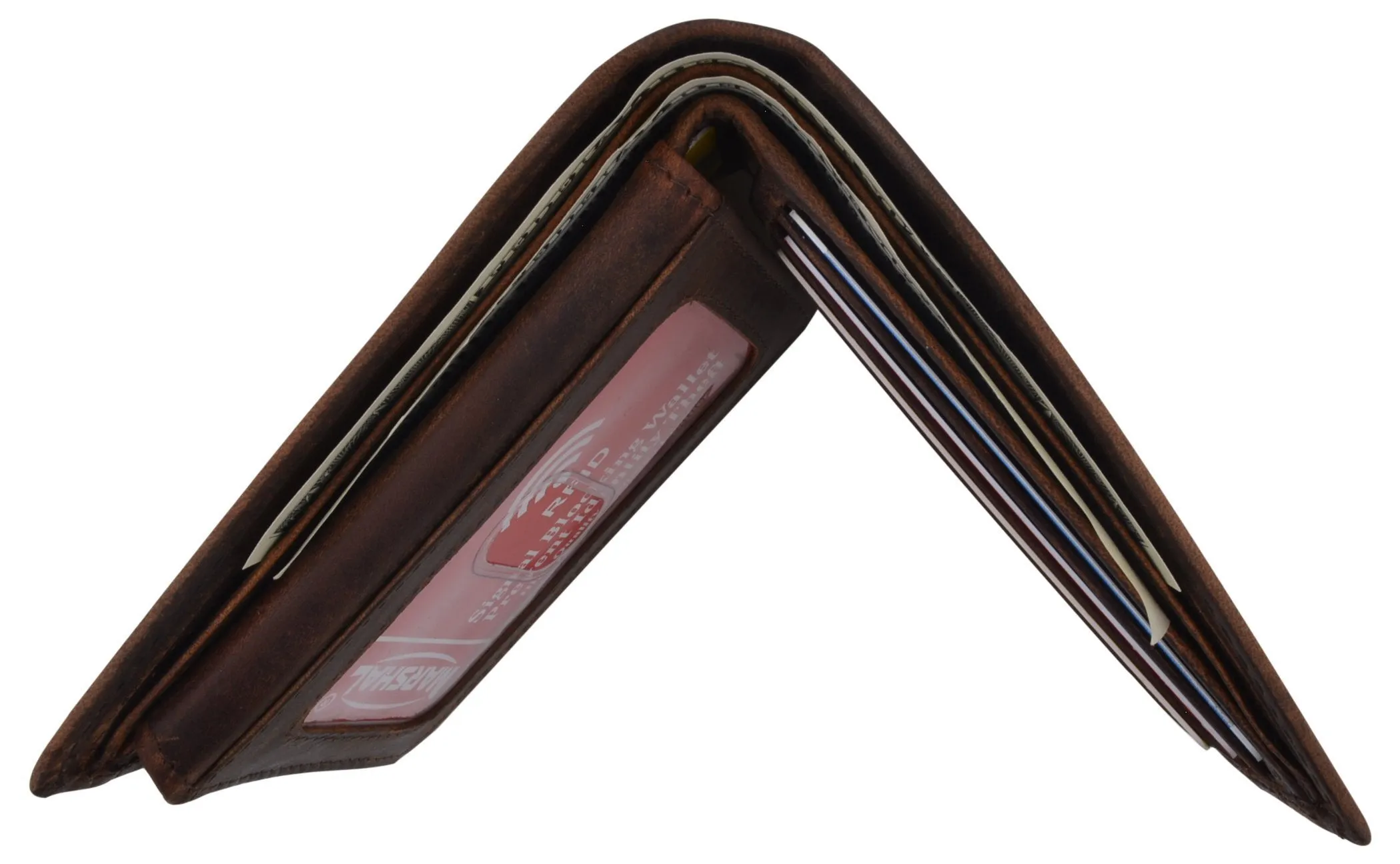 Route 66 Mens RFID Bifold Credit Card ID Genuine Leather Wallet