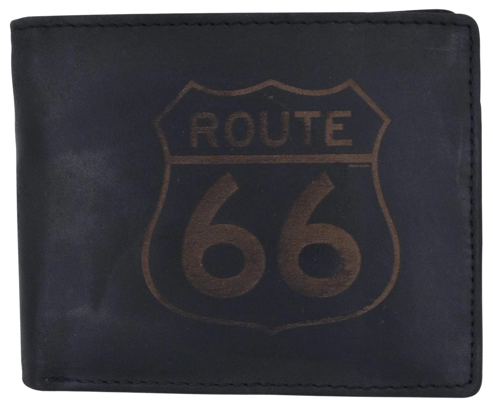 Route 66 Mens RFID Bifold Credit Card ID Genuine Leather Wallet