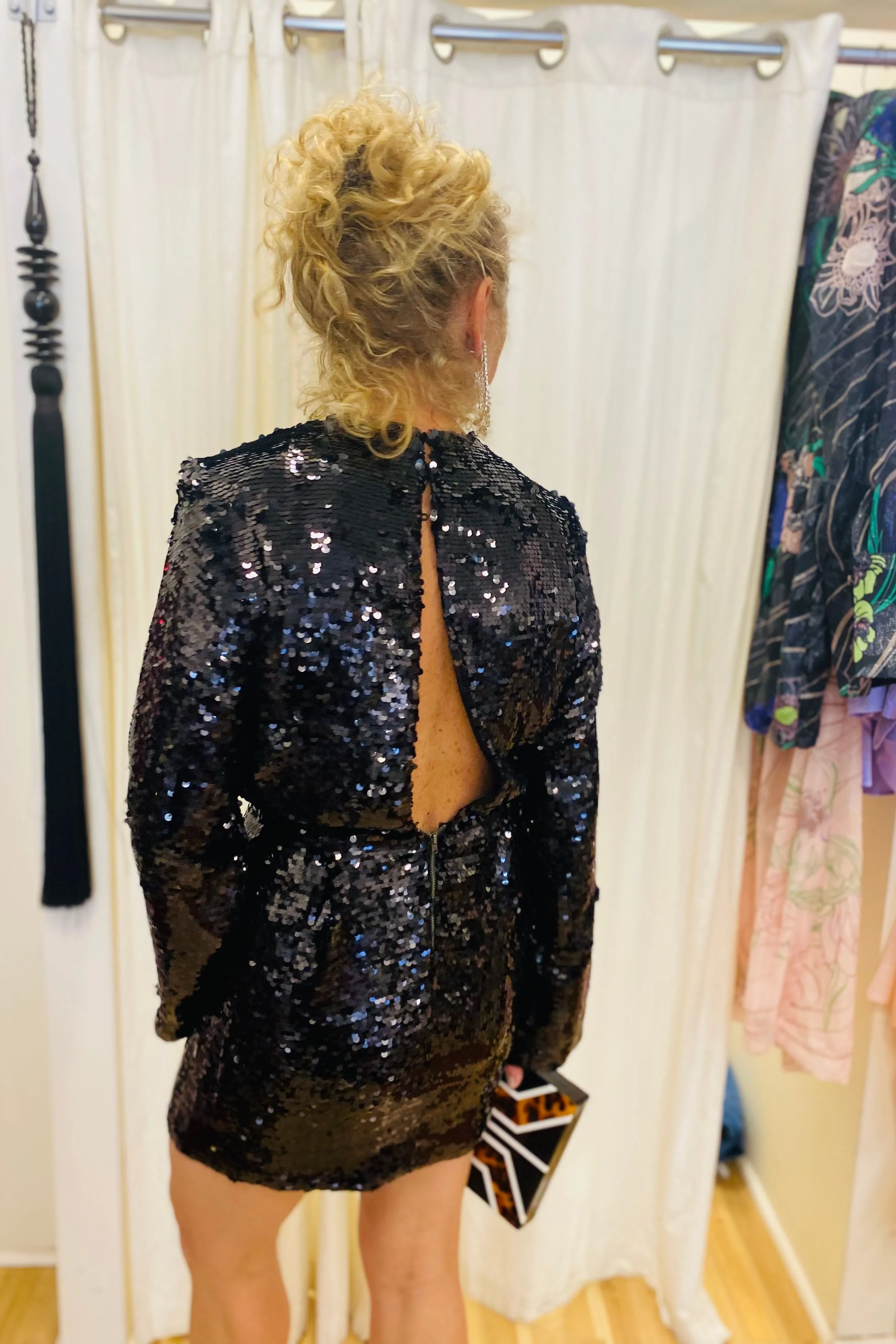 SABINA MUSAYEV SEQUIN CLYDE DRESS