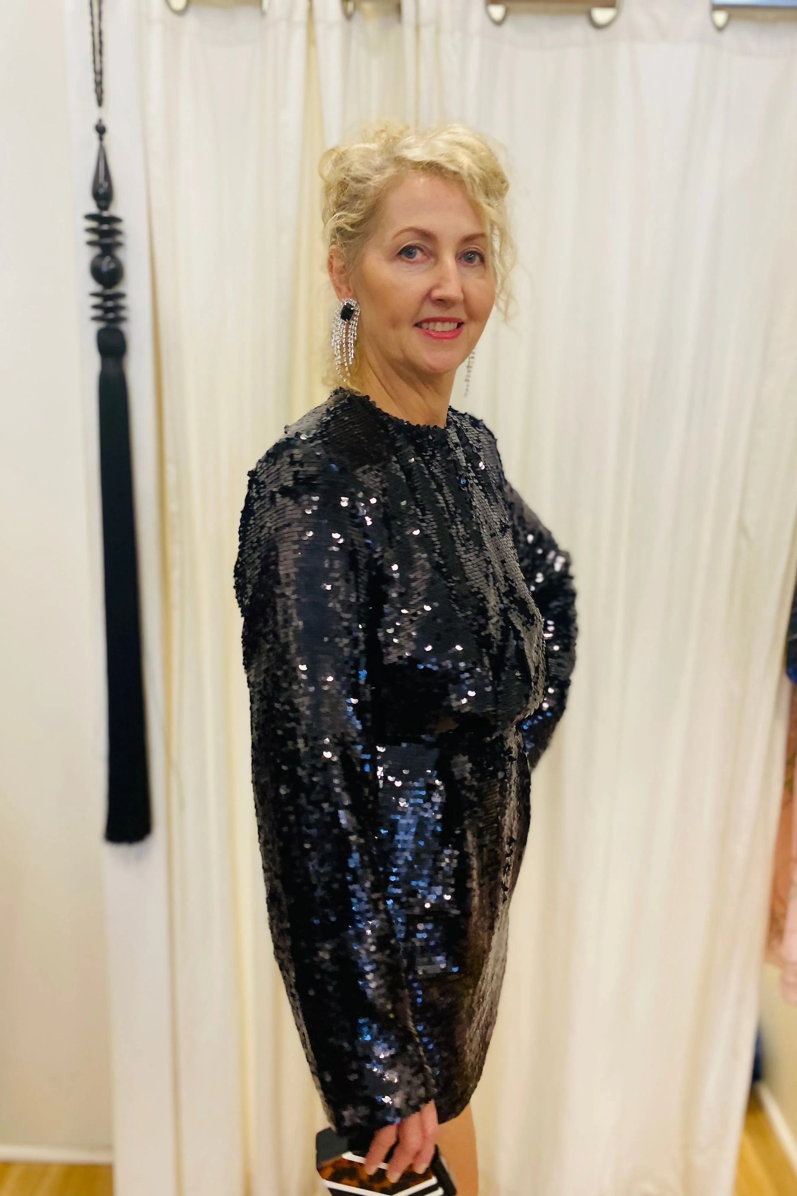 SABINA MUSAYEV SEQUIN CLYDE DRESS
