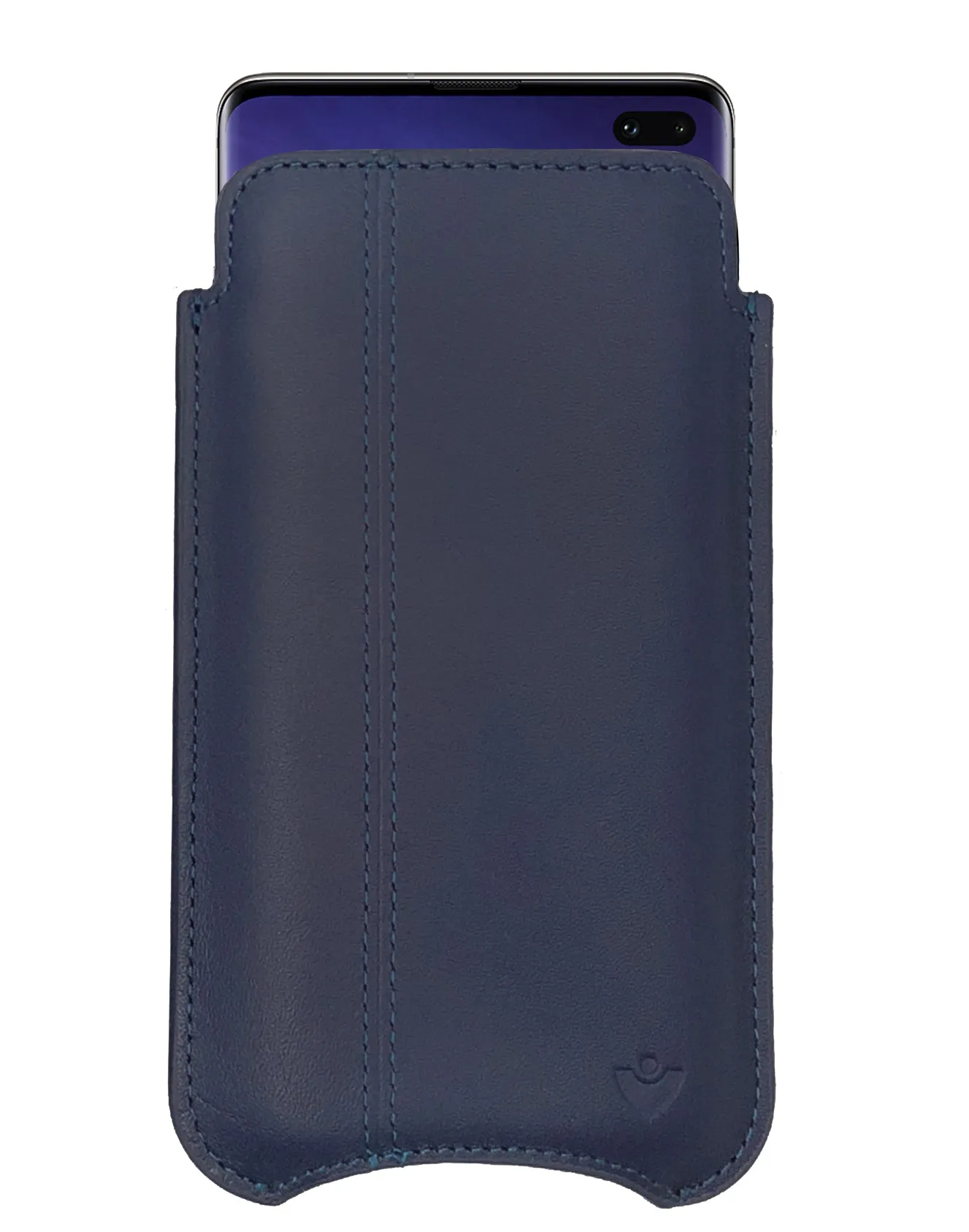 Samsung Galaxy S10  Blueberry Blue Leather Wallet Screen Cleaning Case | NueVue