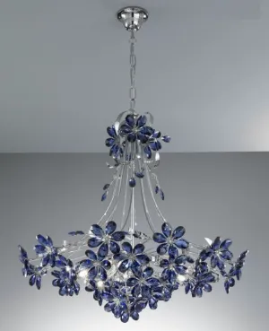 Sapphire Blue Premium Crystal Ceiling Light