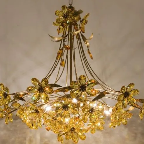 Sapphire Blue Premium Crystal Ceiling Light