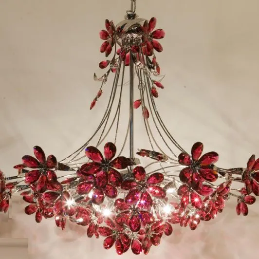 Sapphire Blue Premium Crystal Ceiling Light