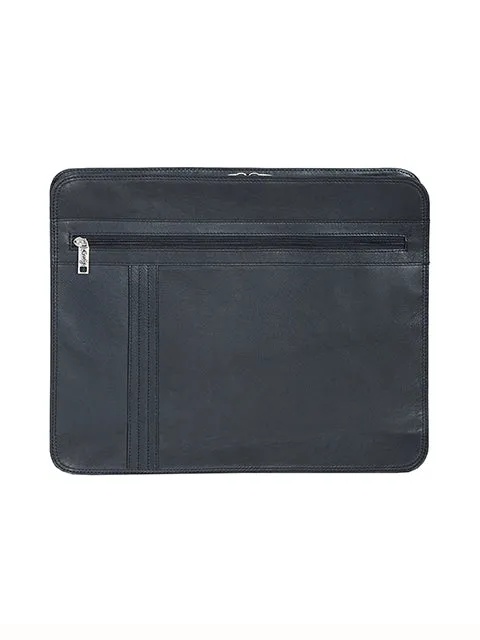 Scully Leather Soft Plonge Zip Envelope Black
