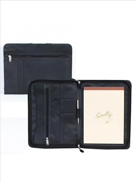 Scully Leather Soft Plonge Zip Envelope Black