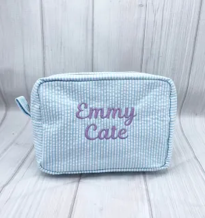 Seersucker Cosmetic Bag