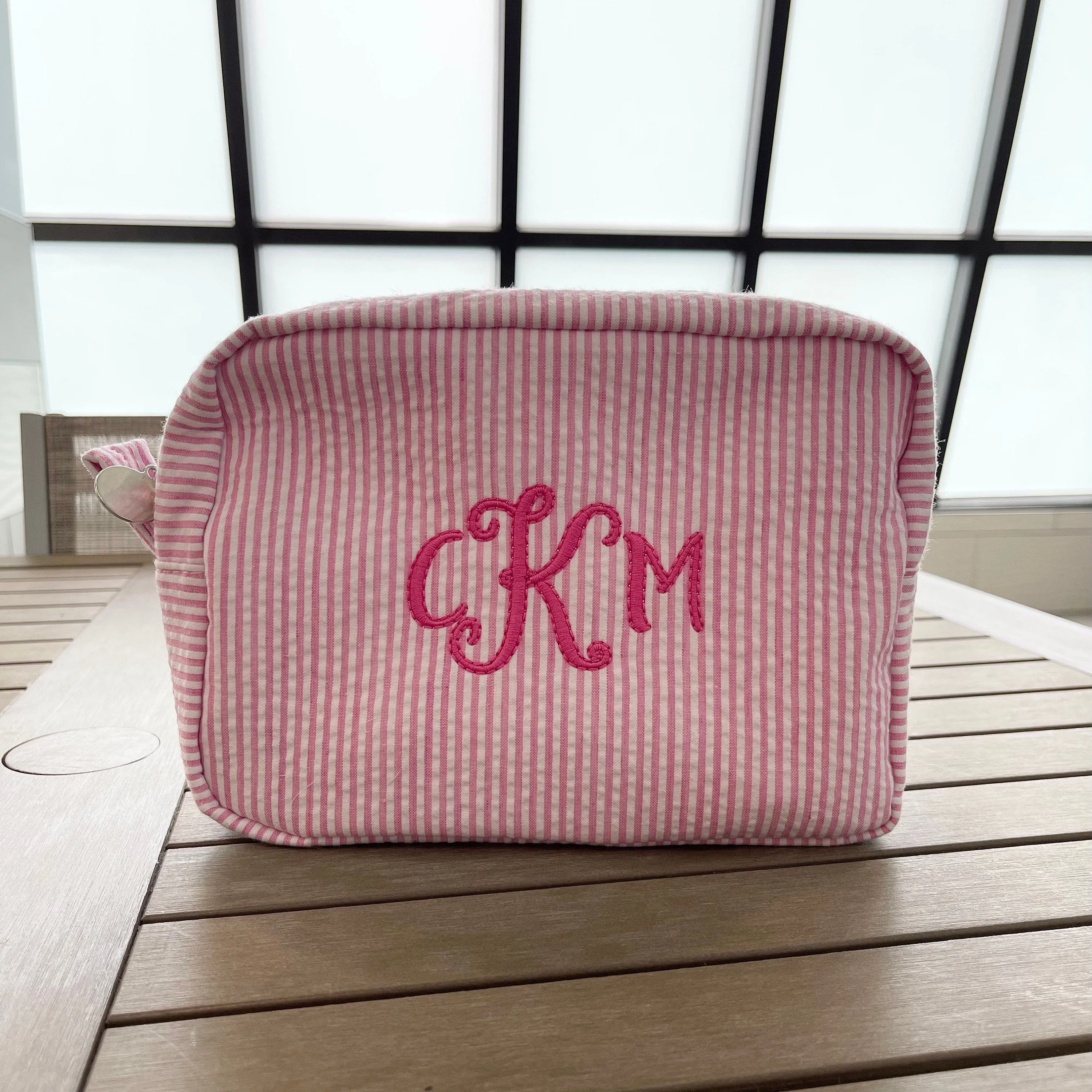Seersucker Cosmetic Bag