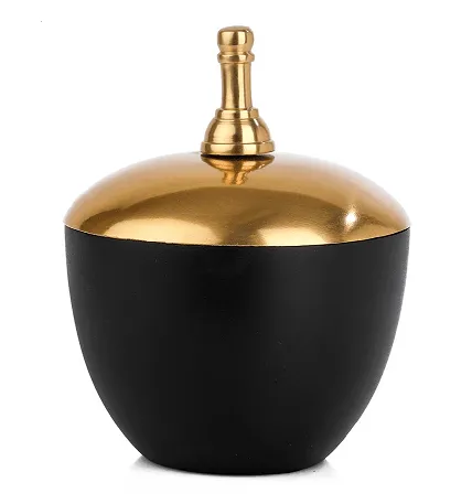 Shogi Knght Storage Box Large in Gold & Black