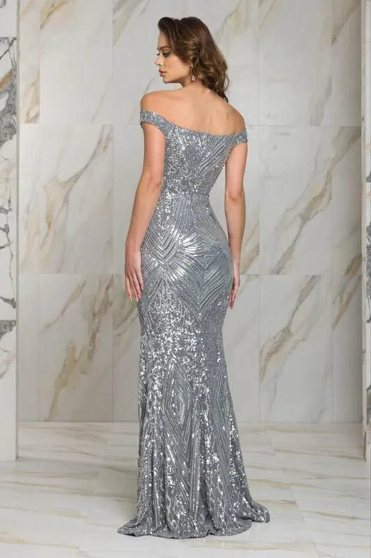 Silver Mermaid Sequin Dress