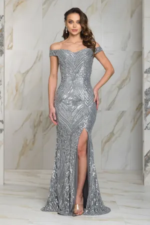 Silver Mermaid Sequin Dress