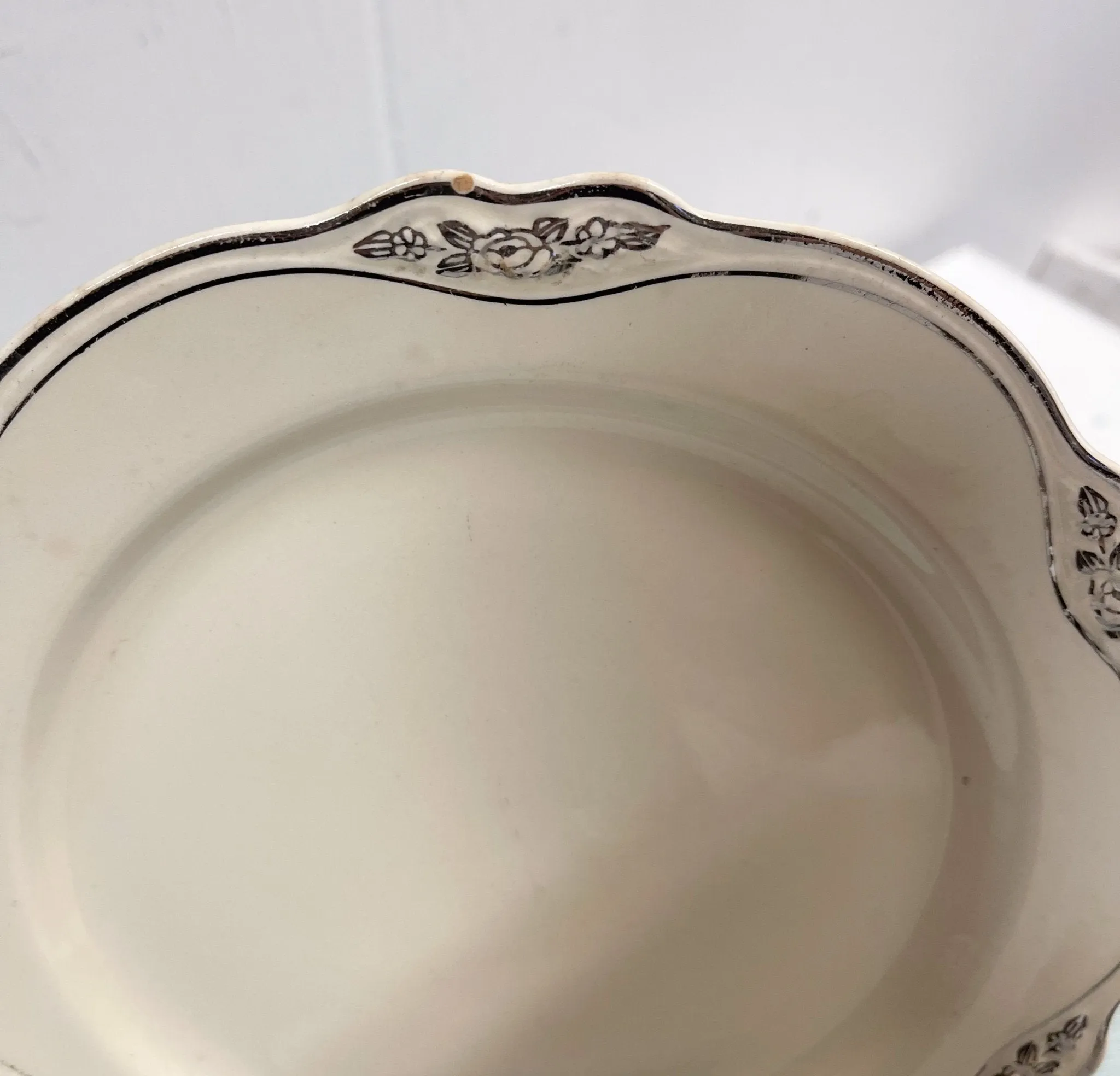Silver Rose Patrician Salad Plate - Homer Laughlin