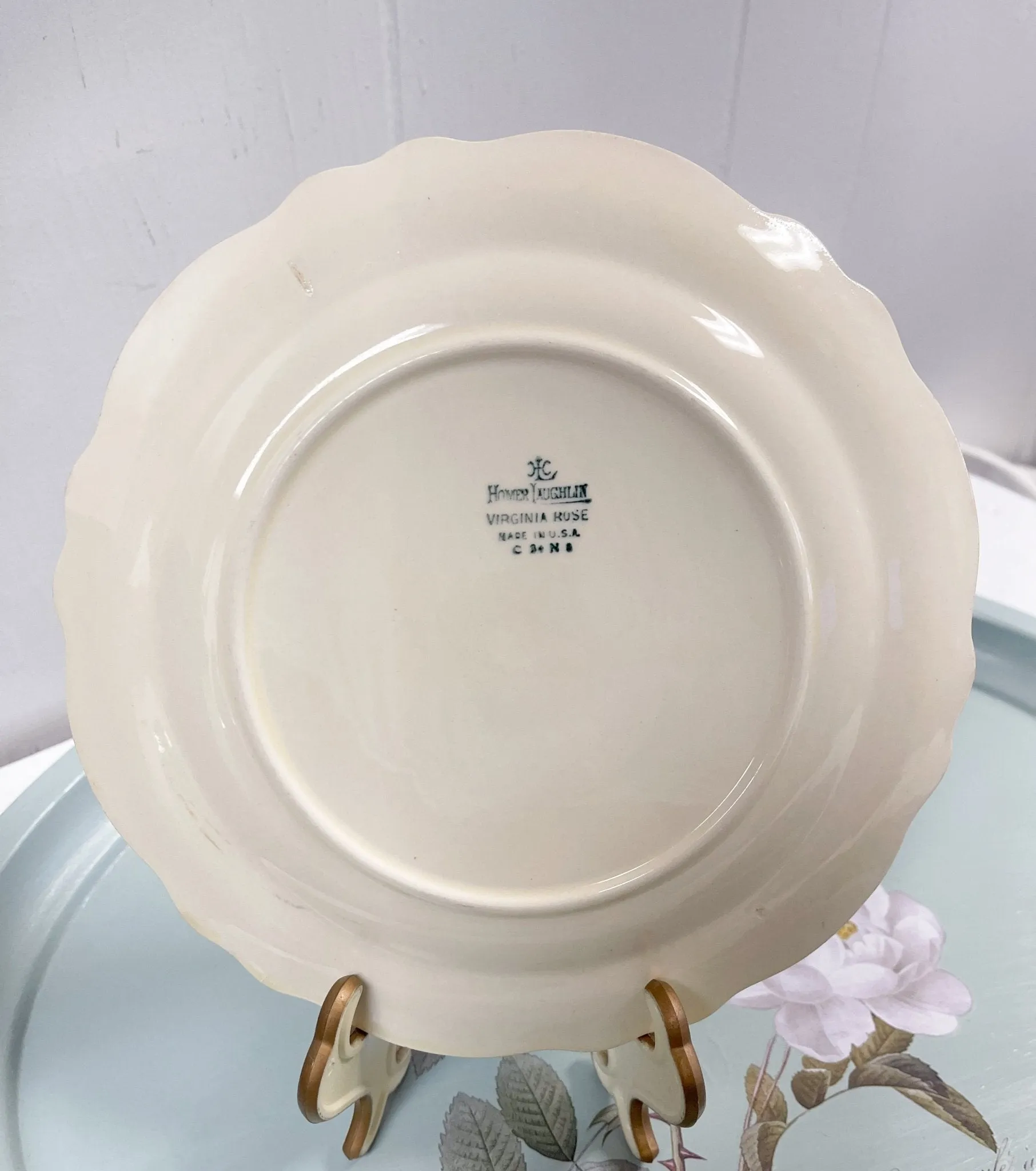 Silver Rose Patrician Salad Plate - Homer Laughlin