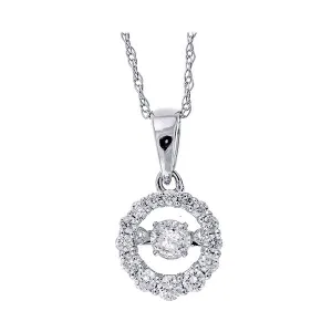 Silver (SLV 995) Cubic Zirconia Stunning Neckwear Pendant  - 1/4 ctw