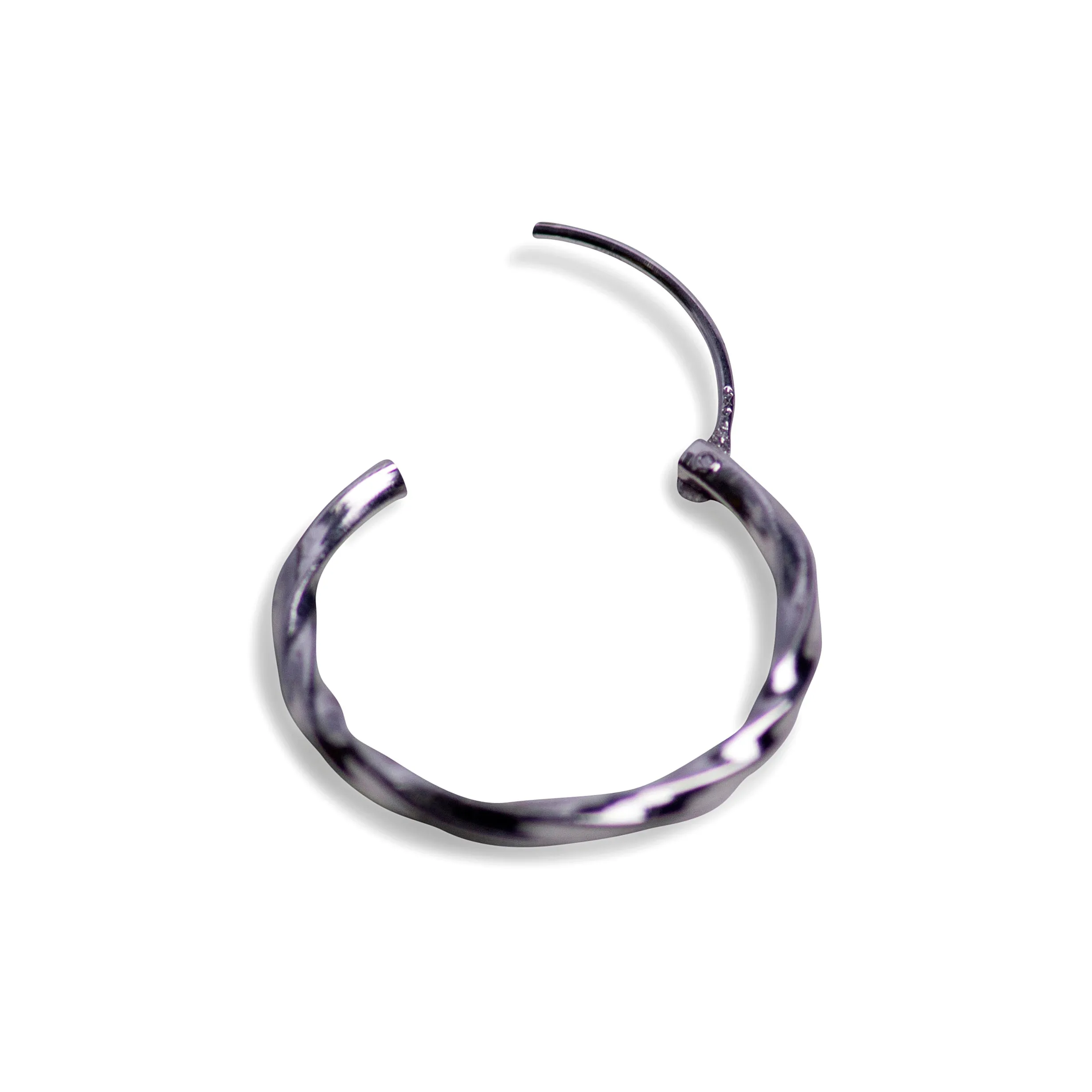 Silver Twist Hoop Earrings
