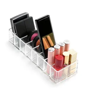 (Size S) Acrylic Beauty Make Up Organizer Storage Box - Transparent