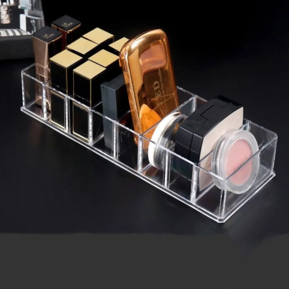 (Size S) Acrylic Beauty Make Up Organizer Storage Box - Transparent