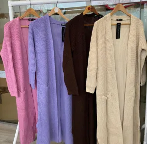 Skinny Sleeve Long Cardigan