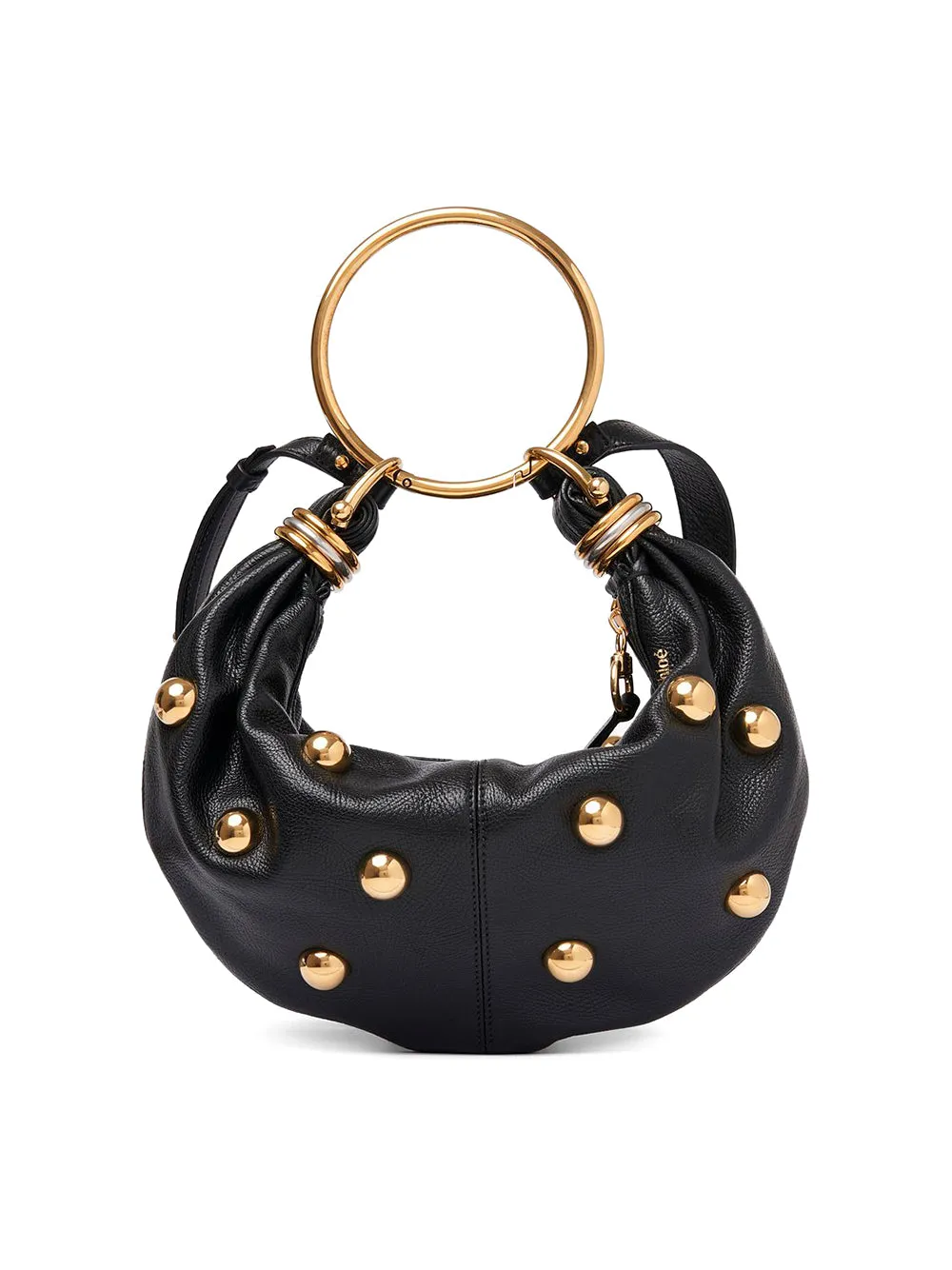 Small Studded Bracelet Hobo Bag
