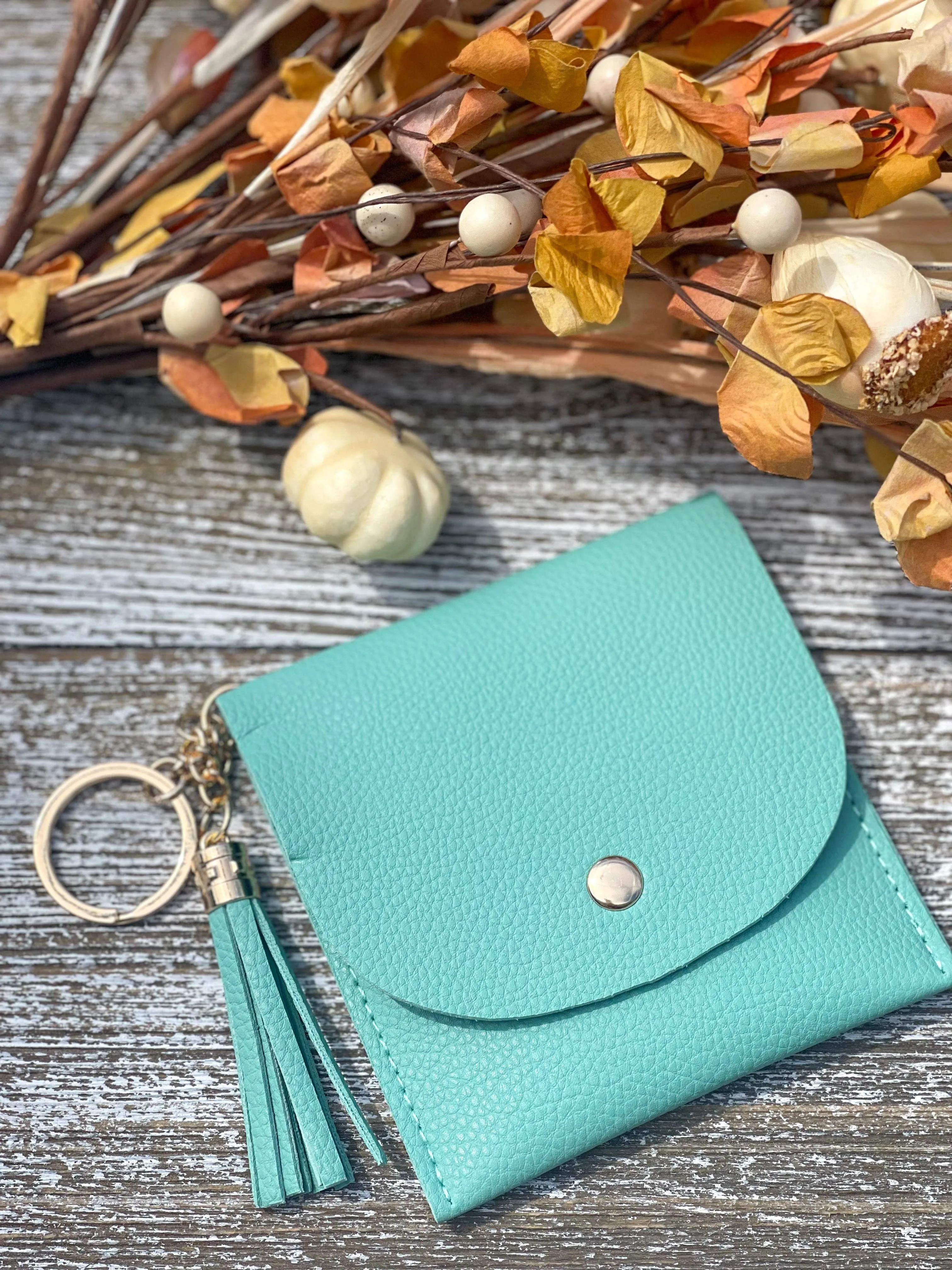 Snap Closure Keychain Wallet 2 "Mint"