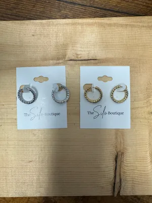Splendid CZ Twist Hoops