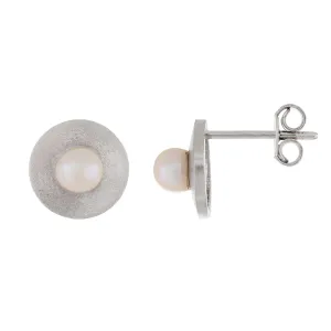 Splendid Pearls 14K White Gold Pearl Earrings HE-222WG