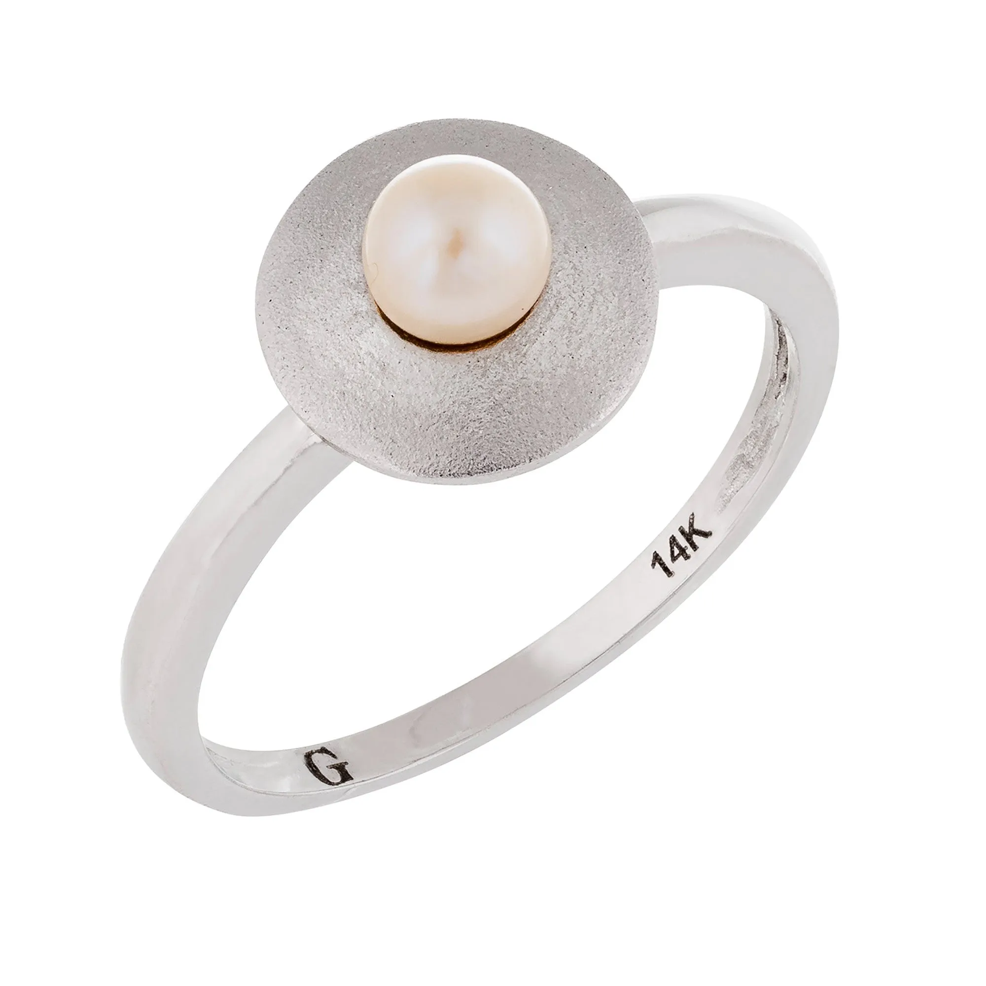 Splendid Pearls 14K White Gold Pearl Ring