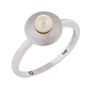 Splendid Pearls 14K White Gold Pearl Ring